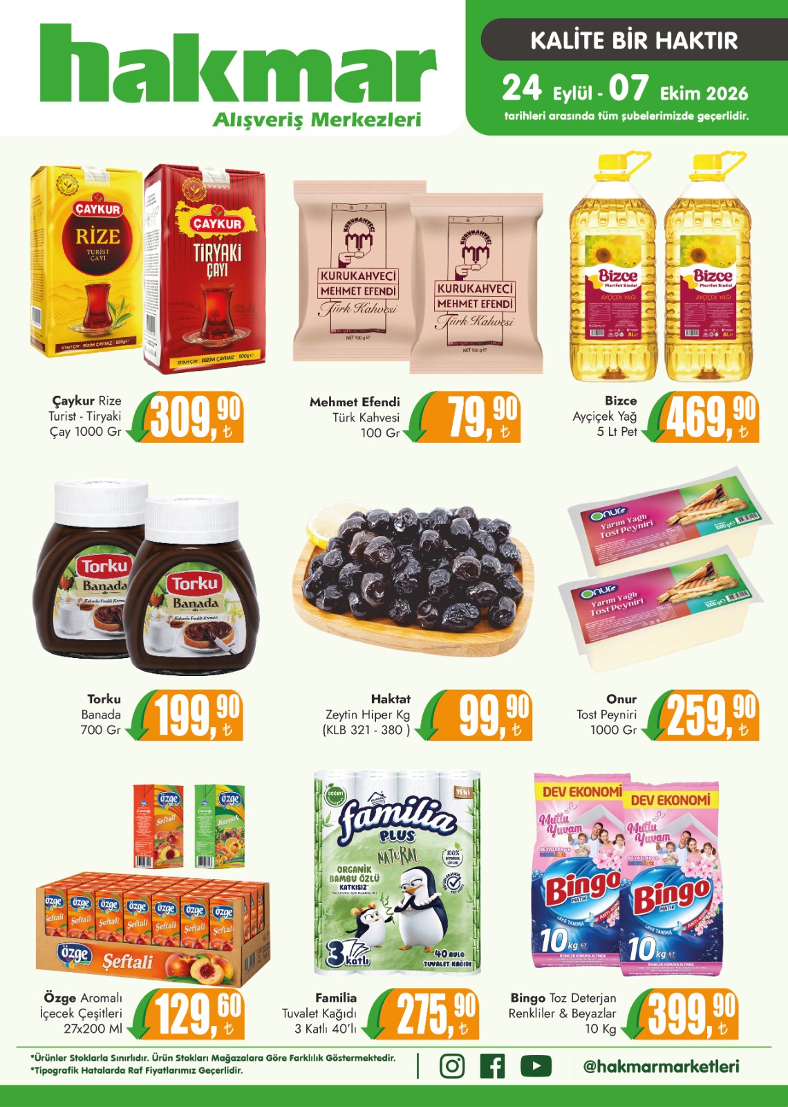 Hakmar İndirim Bülteni broşür kapağı